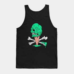 Melting Ice Cream Screaming Skull Tank Top